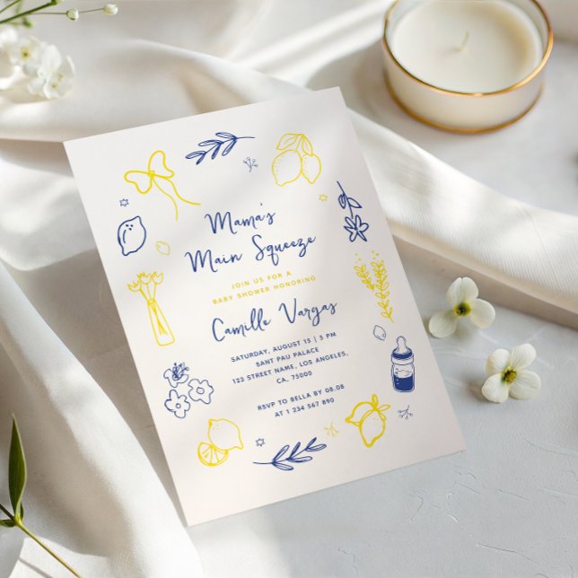 Invitación Mano principal de apretón de manos para Baby Showe (Subido por el creador)