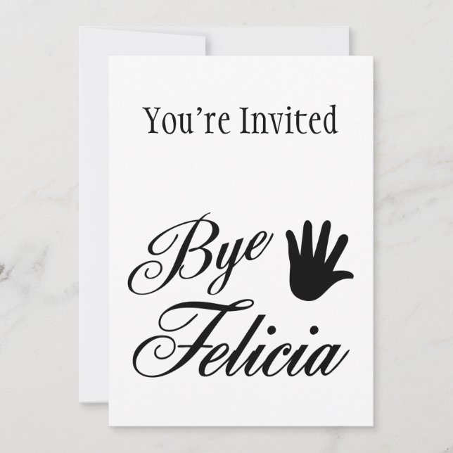Invitación Mano que agita de la suposición de Felicia del (Anverso)