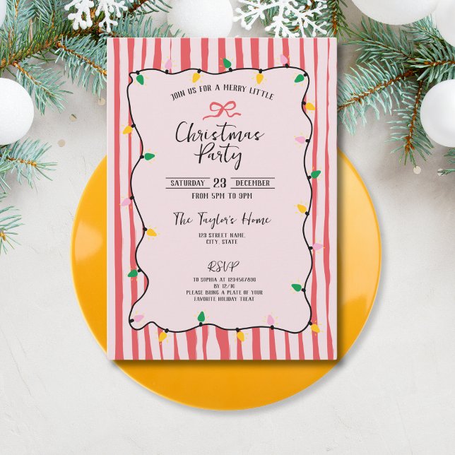 Invitación Mano singular y caprichosa atrae a Fiesta de Navid (Subido por el creador)