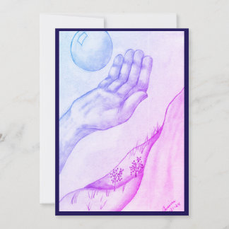 Invitación Mano y Esfera - Azul