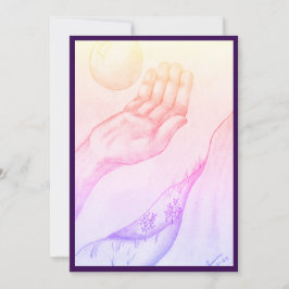 Invitación ¿Mano y Spere? - Púrpura plana