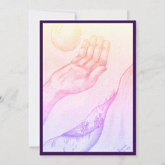 Invitación ¿Mano y Spere? - Púrpura plana