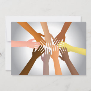 Invitación Manos coloridas