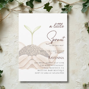 Invitación Manos de Brote Limpio Un pequeño baby shower de br