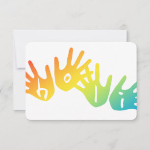 Invitación manos de holi