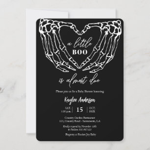Invitación Manos del esqueleto de Baby Shower de Halloween