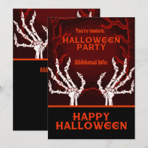 Manos del naranja Skeleton