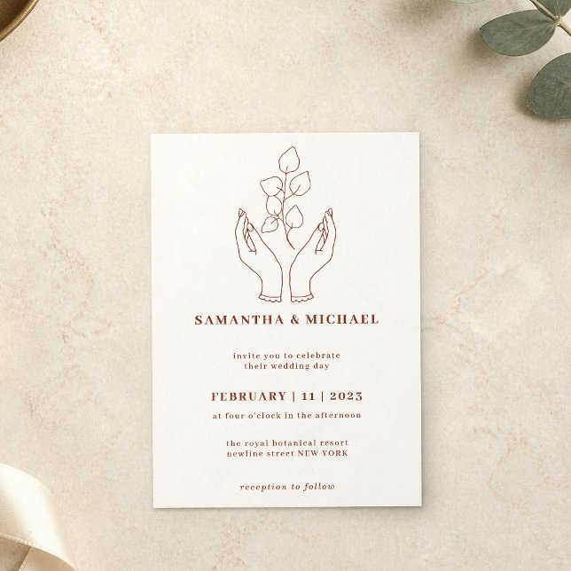 Invitación Manos Flor Rezando (Subido por el creador)