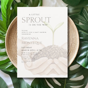 Invitación Manos Neutrales Plantan un Pequeño Brote para el B