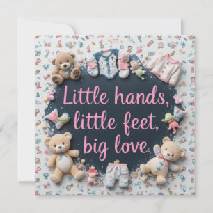 Invitación Manos pequeñas pies pequeños