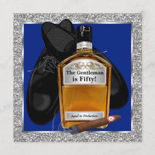 Invitación Mans Whiskey Birthday Party
