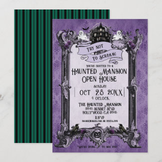 Invitación Mansión Embrujada Casa Abierta