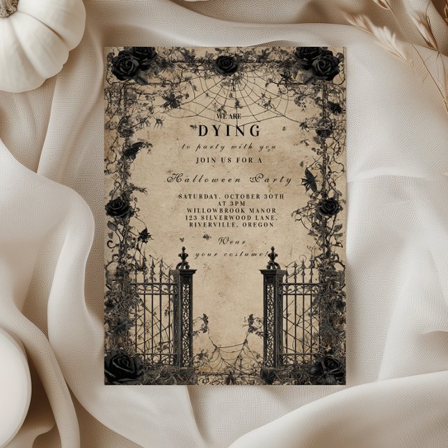 Invitación Mansión embrujada gótica de Halloween (Subido por el creador)