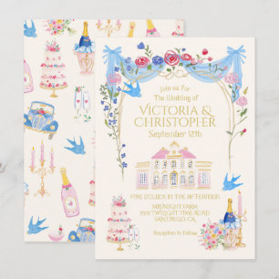 Invitación Mansión Francesa Castillo de Boda Caprichosa