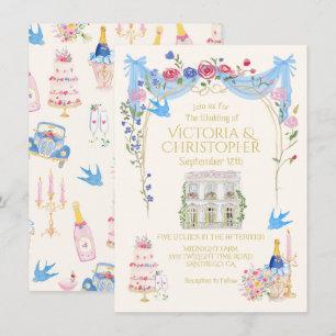 Invitación Mansión Francesa Castillo de Boda Caprichosa