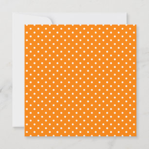 Invitación Manta de lunares naranja y blanco