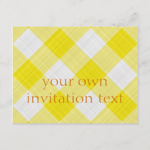 Invitación mantel amarillo