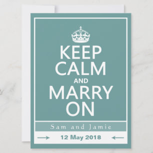 Invitación Mantén la calma y cásate