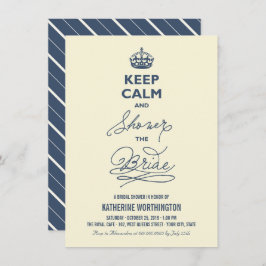 Invitación Mantén La Tranquilidad Y Ducha En La Divertida Duc