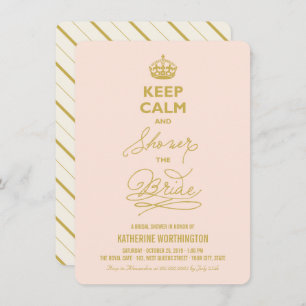 Invitación Mantén La Tranquilidad Y Ducha En La Divertida Duc