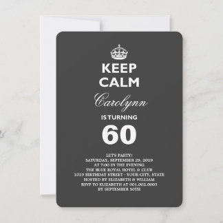 Invitación Mantén tranquilo B&W Funny Milestone Fiesta de cum