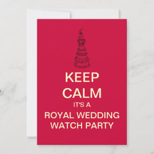 Invitación Mantener CALMA Boda Real Watch Fiesta Invitado (ro