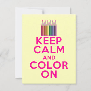 Invitación Mantener la calma y el color activado