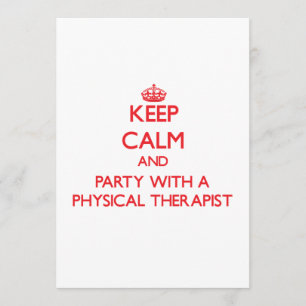 Invitación Mantener la calma y el Fiesta con un tratamiento f