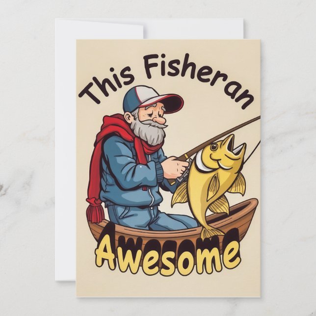 Invitación Mantener la calma y el pescado (Anverso)
