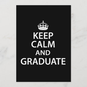 Invitación Mantener la calma y graduar Graduación divertida