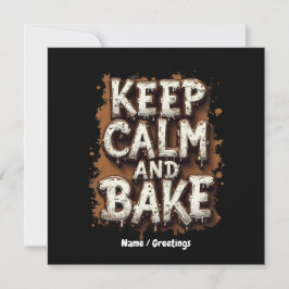 Invitación Mantener la calma y hacer recetas divertidas para 