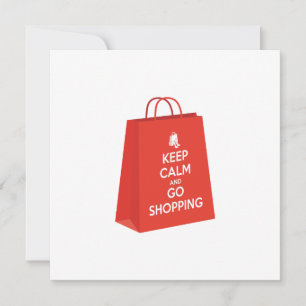 Invitación Mantener la calma y salir de compras (bolsa2)