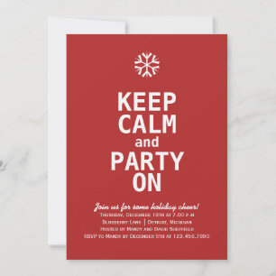 Invitación Mantener Navidades tranquilos