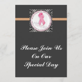 Invitación mantener viva la esperanza de cáncer de mama con c