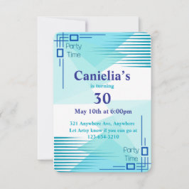 Invitación Mantenerla Verde azulada