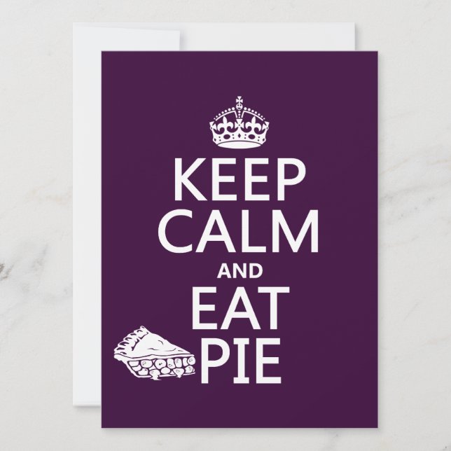 Invitación Mantenga la calma y coma el muelle (Anverso)