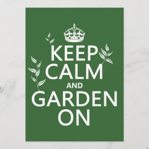 Invitación Mantenga la calma y el jardín encendidos - Todos l