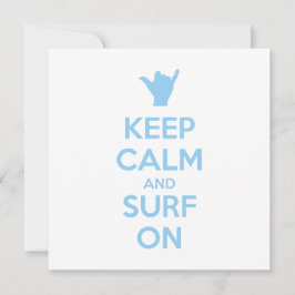 Invitación Mantenga la calma y el surf en