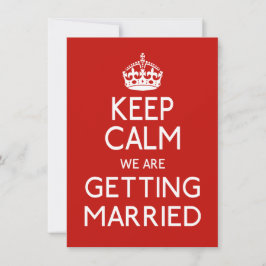 Invitación Mantengan la calma, nos estamos casando - Boda