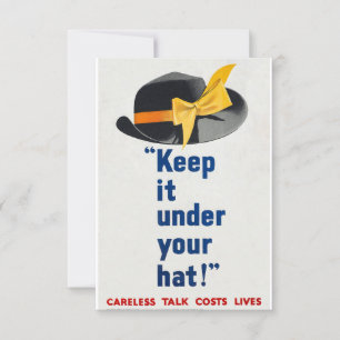 INVITACIÓN MANTÉNGASE BAJO SU GORRA - HABLAR SIN CUIDADO PIER