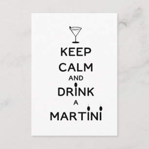 Invitación Manténgase tranquilo y beba un Martini