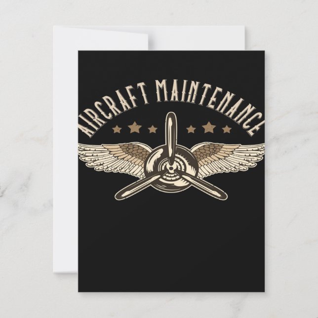 Invitación Mantenimiento de aeronaves | Diseño de Guay (Anverso)