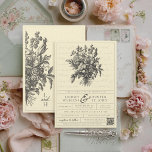 Invitación Mantequilla floral amarilla QR cristiana Boda<br><div class="desc">Personalice este singular y elegante material de cartón blanco suave de textura suave con mantequilla invitación de boda botánica de color amarillo con 1 Corinthians 13 escrituras de amor cristianas impresas en el fondo de un clásico ramo floral de flores silvestres en negro con detalles de caligrafía de dinero negro...</div>