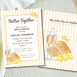 Invitación Mantequilla Juntos Ducha Bridal Mantequilla y Pan 