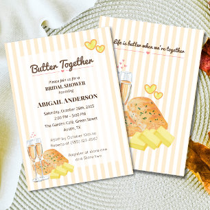 Invitación Mantequilla Juntos Ducha de novia Mantequilla de p