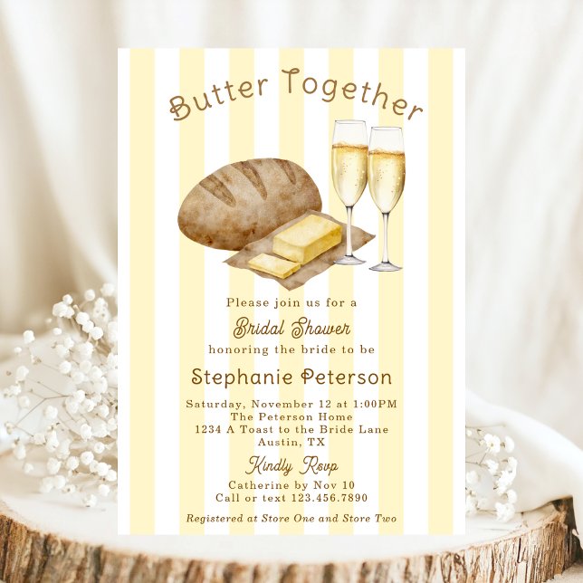 Invitación Mantequilla Juntos Pan y Mantequilla Despedida de  (Subido por el creador)