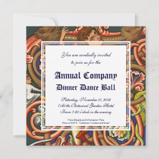 Invitación Manuscrito medieval elegante bailando Nobleman