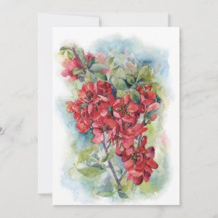 Invitación Manzana de acuarela quince flor flores árbol boda