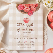 manzana de nuestra mirada ducha de bebé de gingham