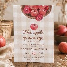 manzana de nuestra mirada ducha de bebé de gingham